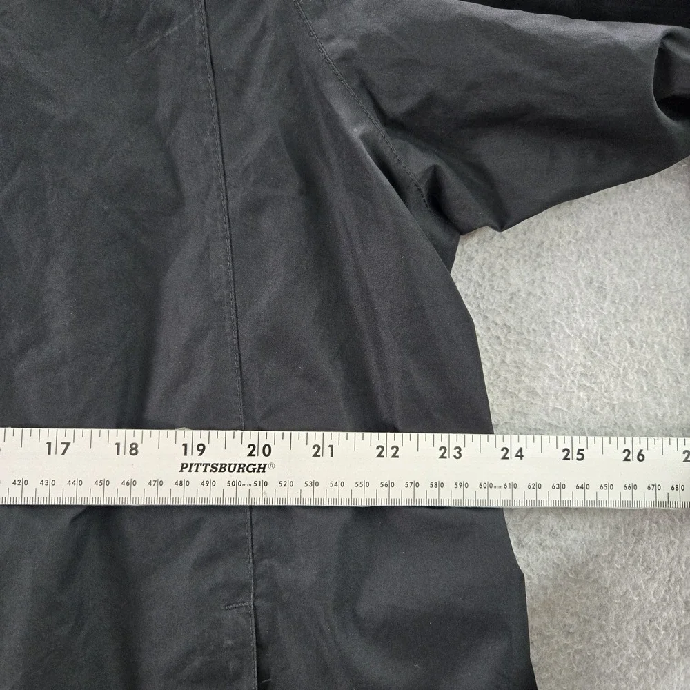 Eddie‎ Bauer Men Jacket L Black Activewear Packable Rainfoil Hooded